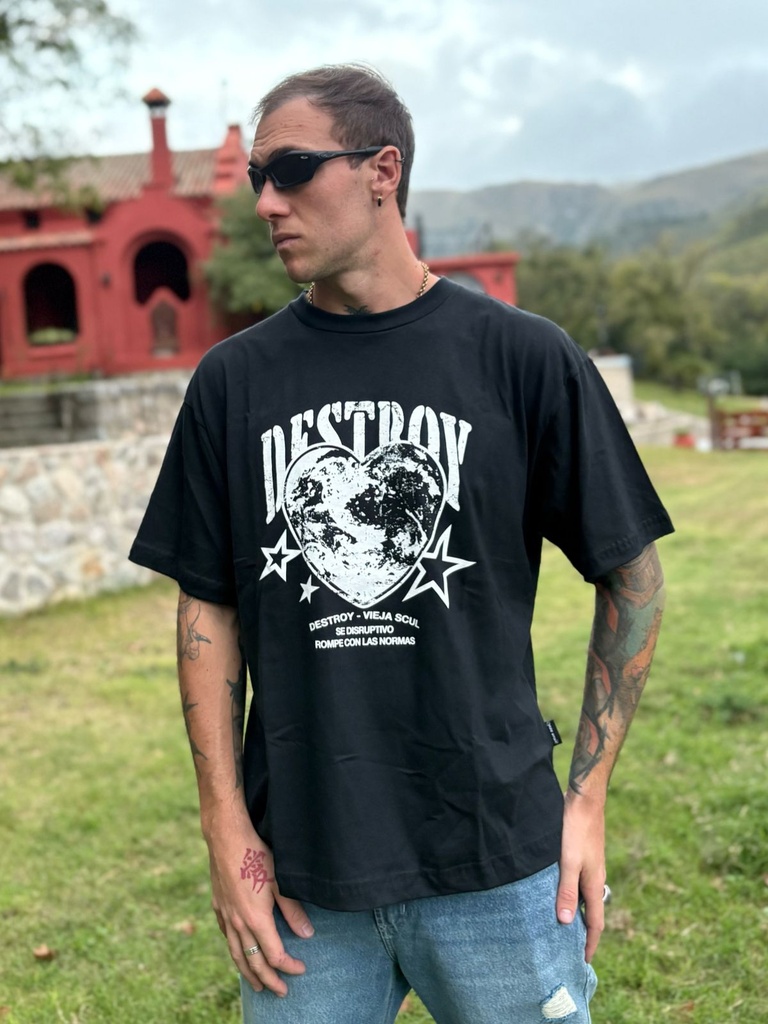 Remera Over Destroy